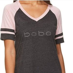 Bebe sleep shirt size M pink/gray